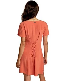 RVCA Dresses Women's Avery Woven Short Sleeve Dress -RVCA Shop 61MFbhU22CL. AC SR736920