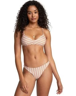 RVCA Swimwear Women's Standard Cross Back Swimsuit Bikini Top