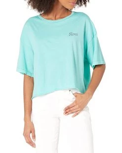 RVCA Shirts & Tops Women's Cropped Short Sleeve Graphic Tee Shirt