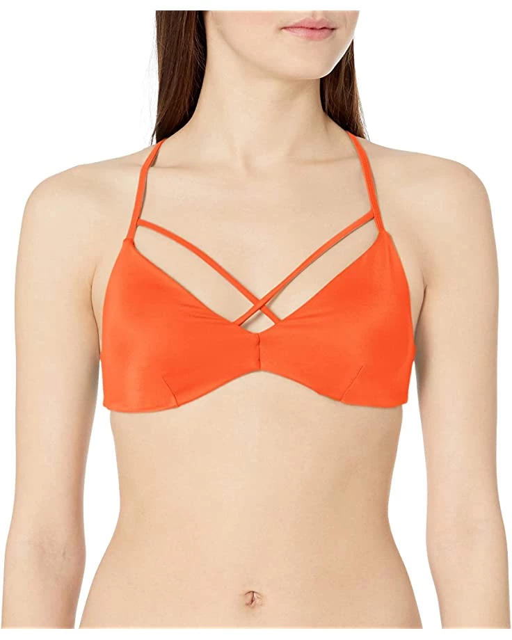 RVCA Swimwear Women's Standard Solid Bralette Bikini Top 3 RVCA Swimwear Women's Standard Solid Bralette Bikini Top