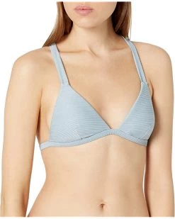 RVCA Swimwear Women's Standard Salt Wash Racerback Bikini Top