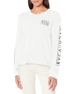 RVCA Shirts & Tops Women's Long Sleeve Graphic Crew Neck Tee Shirt