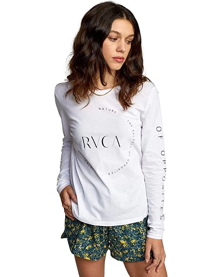 RVCA Shirts & Tops Women's Red Stitch Long Sleeve Graphic Tee Shirt 3 RVCA Shirts & Tops Women's Red Stitch Long Sleeve Graphic Tee Shirt