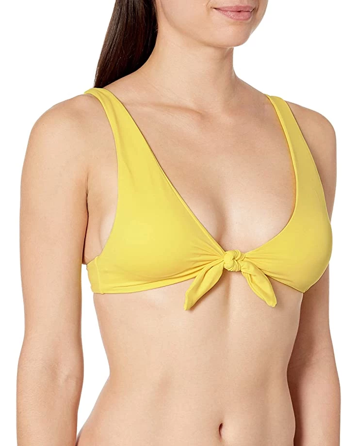 RVCA Swimwear Women's Standard Solid Tie Front Bikini Top 4 RVCA Swimwear Women's Standard Solid Tie Front Bikini Top - Image 2