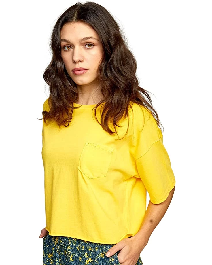 RVCA Shirts & Tops Women's PTC Cropped Pigment Dye Short Sleeve Tee Shirt 5 RVCA Shirts & Tops Women's PTC Cropped Pigment Dye Short Sleeve Tee Shirt - Image 3