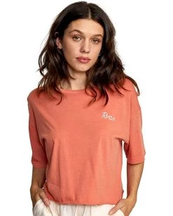 RVCA Hoodies & Sweatshirts Women's Graphic Fleece Pullover Crew Neck Sweatshirt