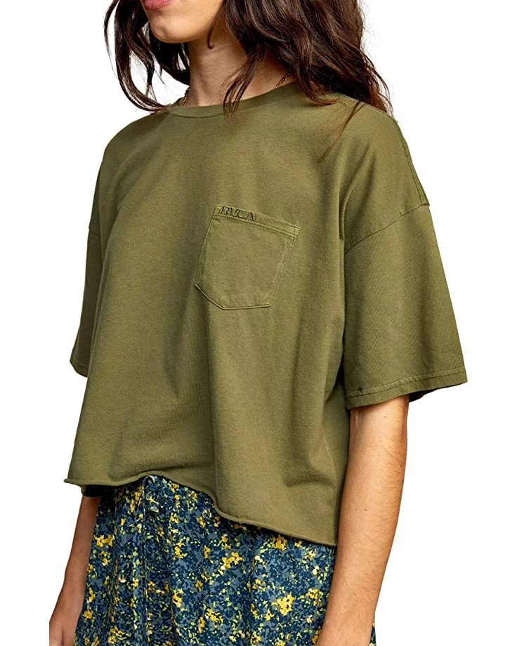 RVCA Shirts & Tops Women's PTC Cropped Pigment Dye Short Sleeve Tee Shirt 3 RVCA Shirts & Tops Women's PTC Cropped Pigment Dye Short Sleeve Tee Shirt